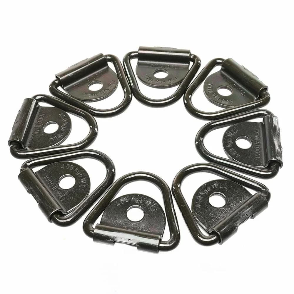 10Pcs Stainless Steel D Shape Pull Hook Tie Down Anchor Ring for Truck Trailer RV Boat Cargo Accessories