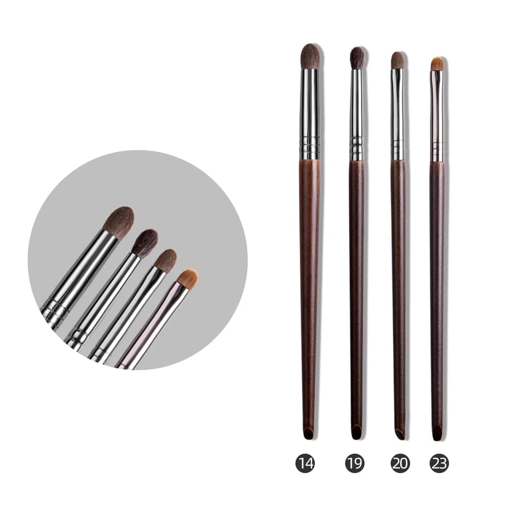 OVW Point Shader Set of Eye Brushes Rabbit Horse Sprinkling Fold Mixing Shading Brushes Set for Makeup Brochas de maquillaje 4 Pieces