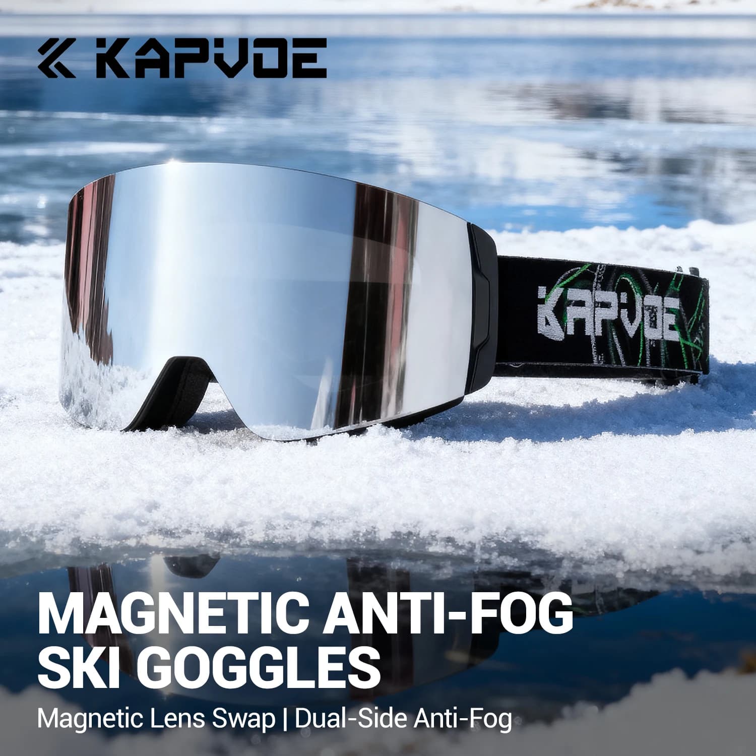 KAPVOE Occhiali da sci Antiappannamento Occhiali da sci Fotocromatici Sport all'aria aperta Occhiali magnetici Inverno Snowboard Attrezzatura per motoslitta