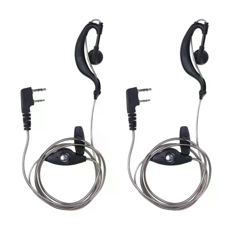 Cuffie radio da 1 pezzo per walkie-talkie auricolare tipo K a 2 pin in foglio di alluminio