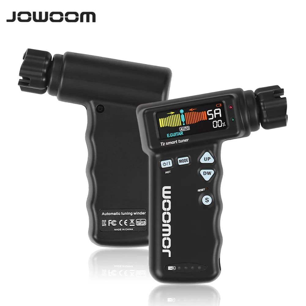 JOWOOM T2 multifunctional intelligent guitar tuner Peg String Winder Tool for guitar Ukulele rechargeable color tune incorporated