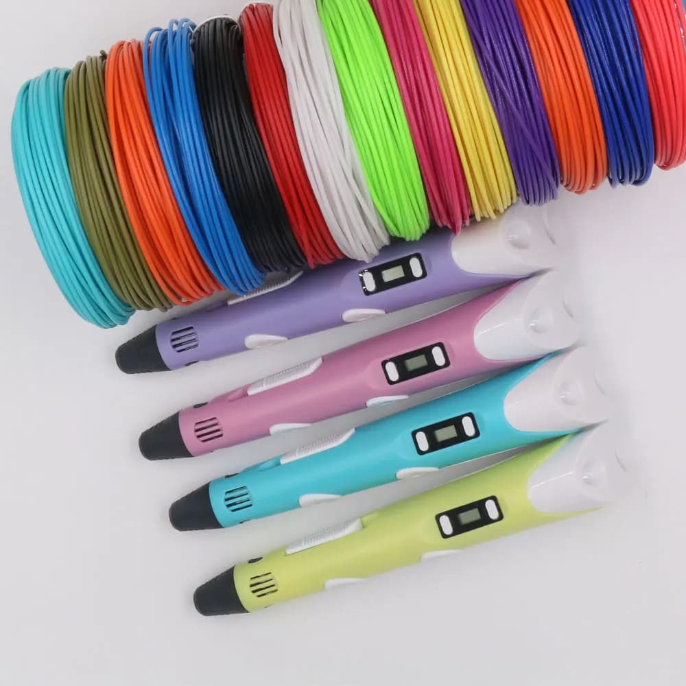 New Design 3D Printing Painting Pen Set with LCD Display Power Adapter PLA Filament Travel Box Children Birthday Christmas Gifts