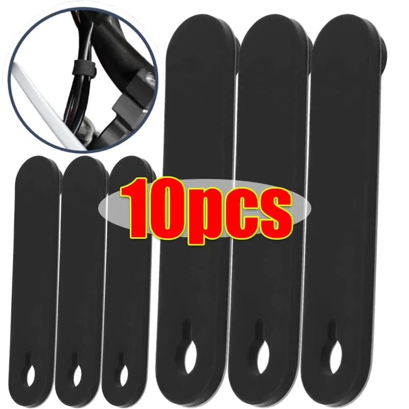 Cable Tie Elastic Clamp for Motorcycle Car Bike Black Rubber Clutch Cables Anti-Hardening Wire Organizer Strap Anti-Hardening