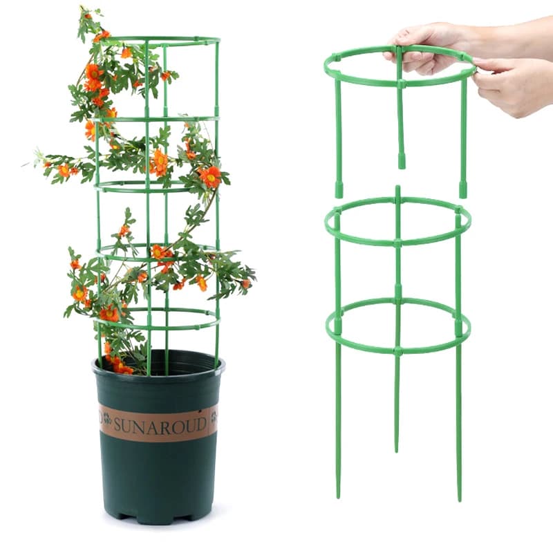 Set di 1 traliccio per pomodori regolabile, tutori per piante, gabbia di supporto per piante di pomodoro da giardino, accessori per la coltivazione di piante in vaso