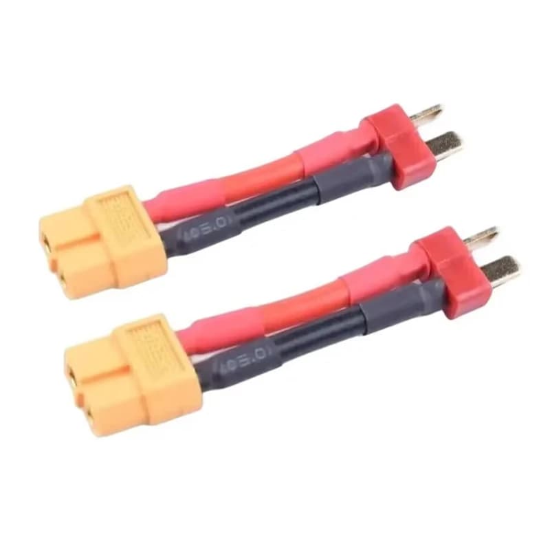 XT60 femmina a Deans T-Plug connettore maschio cavo adattatore cavo 14AWG 40mm RC LiPo confezione da 2