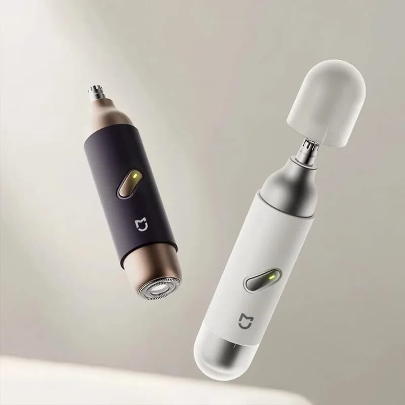 Mijia 2 in 1 Electric Nose Hair Trimmer & Beard Shaver for Men, Rechargeable Dual-Ended Groomer, Waterproof Facial Hair Remover