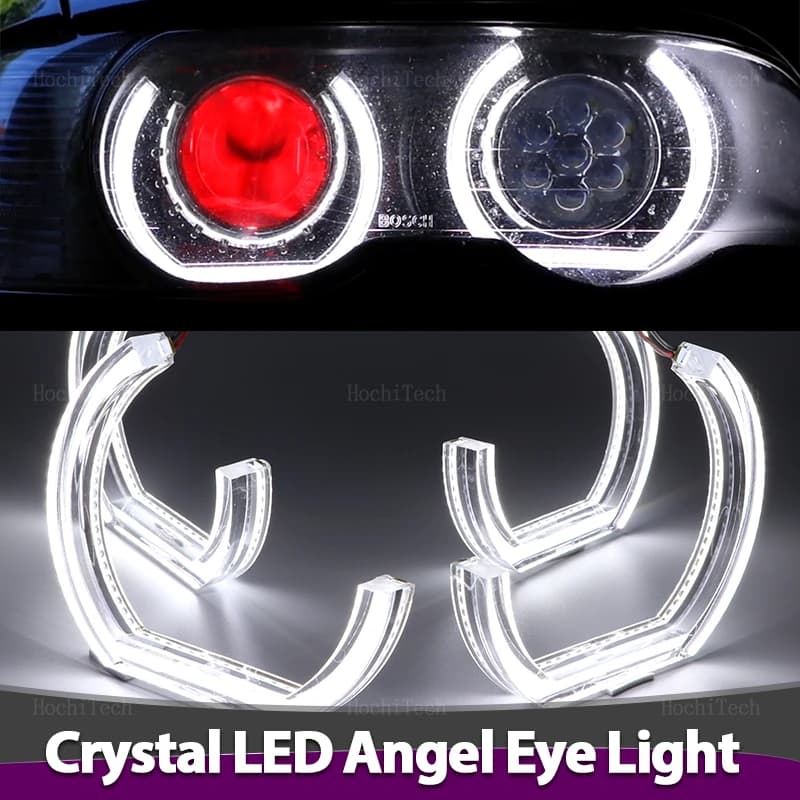 DTM Acrilico Luce Halo Anelli DRL LED Angel Eyes Kit Per BMW E38 E39 E60 E53 E46 E90 E91 E92 E93 E81 E82 Auto Faro Retrofit