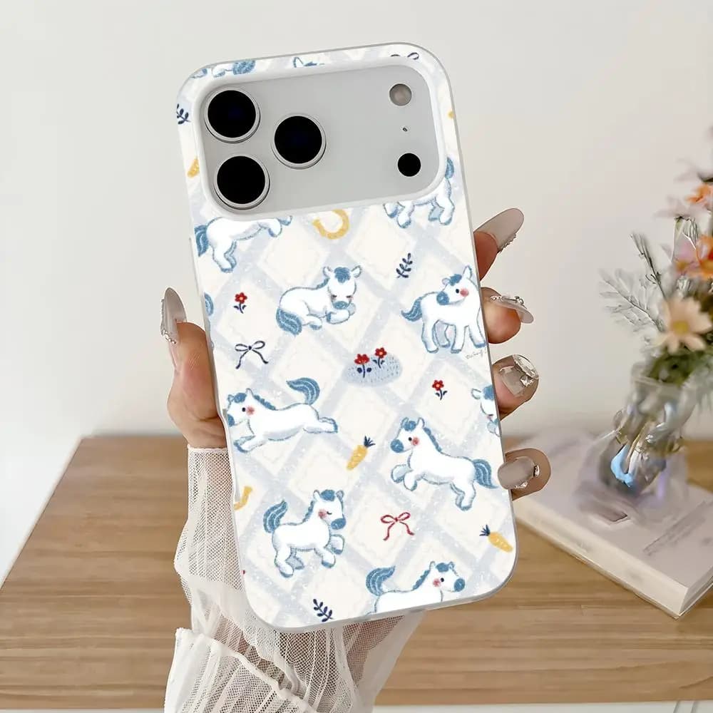 Custodia per telefono P-Pony compatibile con iPhone 17/16/15/14/13/12/11 Pro Max, in materiale gelatinoso, antiurto, custodia protettiva 2-in-1 in morbido TPU