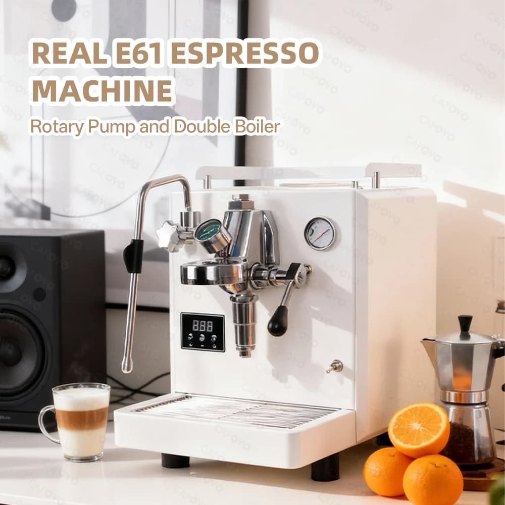 CAFOVO E133 Real E61 Gruppo Testa Macchina per caffè espresso Pompa rotativa Doppia caldaia PID Controllo della temperatura Caffettiera semiautomatica