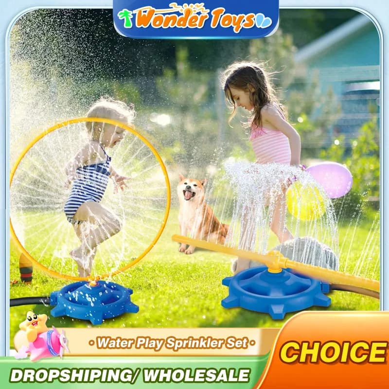 Water Game Sprinkler Set Toy Sports Jumping Wheel Tube Outdoor Games Spray Toy Garden Courtyard Toy Baby Bathtub Toy