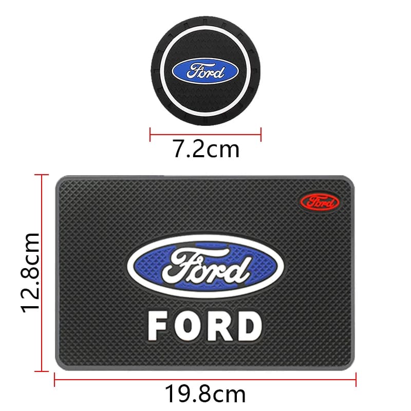 Car Logo Anti Slip Pad Phone Holder Non-Slip Mat For Ford Focus Mk2 Mk3 Fiesta Ranger Mondeo S-MAX Kuga Mustang Auto Accessorie