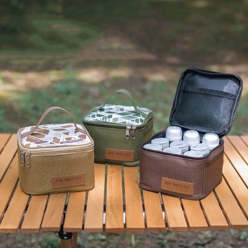 Set di bottiglie per condimenti borsa portaoggetti Set di Dispenser per condimenti da campeggio portatile organizzatore di barattoli per condimenti utensili per Barbecue all'aperto