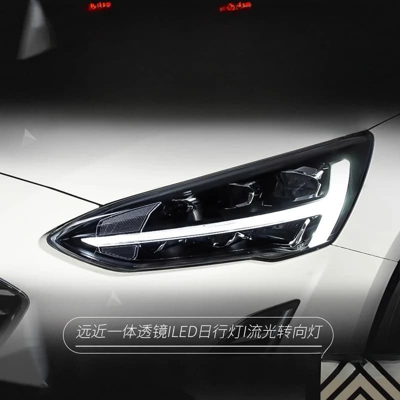 Adatto per Ford 2019 Nuovo Focus Gruppo Fari Modificato con Luci Diurne a LED e Indicatori di Direzione Dinamici