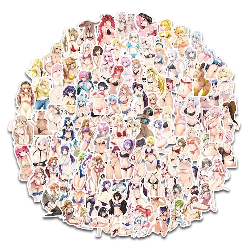 10/30/50/100PCS Bikini Girl adesivi ragazza sexy adesivo cartone animato ACGN Graffiti decorazione laptop telefono chitarra auto bici skateboard