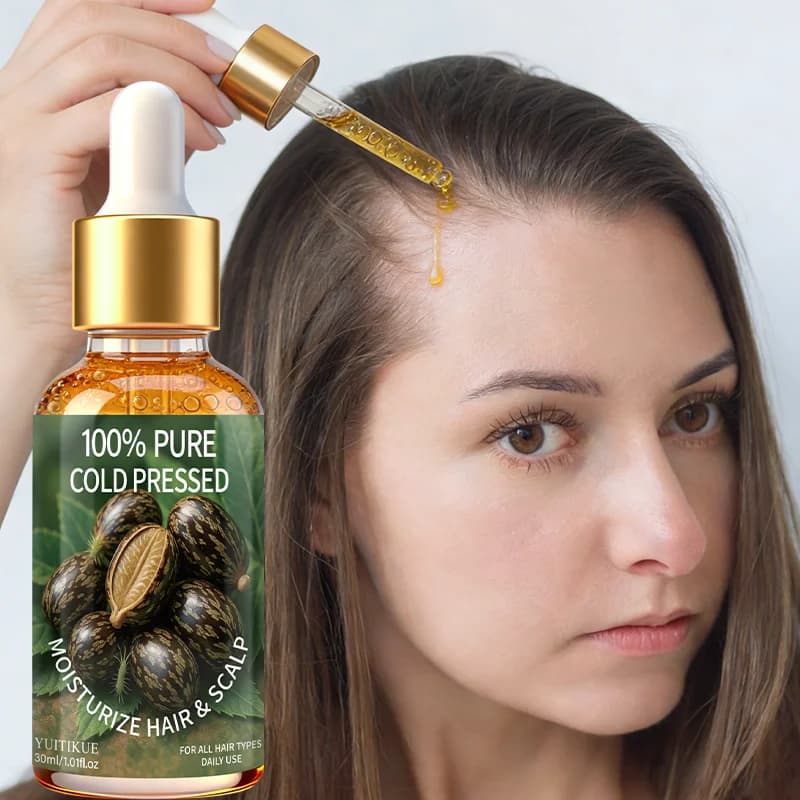 YUITIKUE cold pressed hair oil - Strengthens roots, reduces frizz effect, nourishes scalp for silky and healthy hair