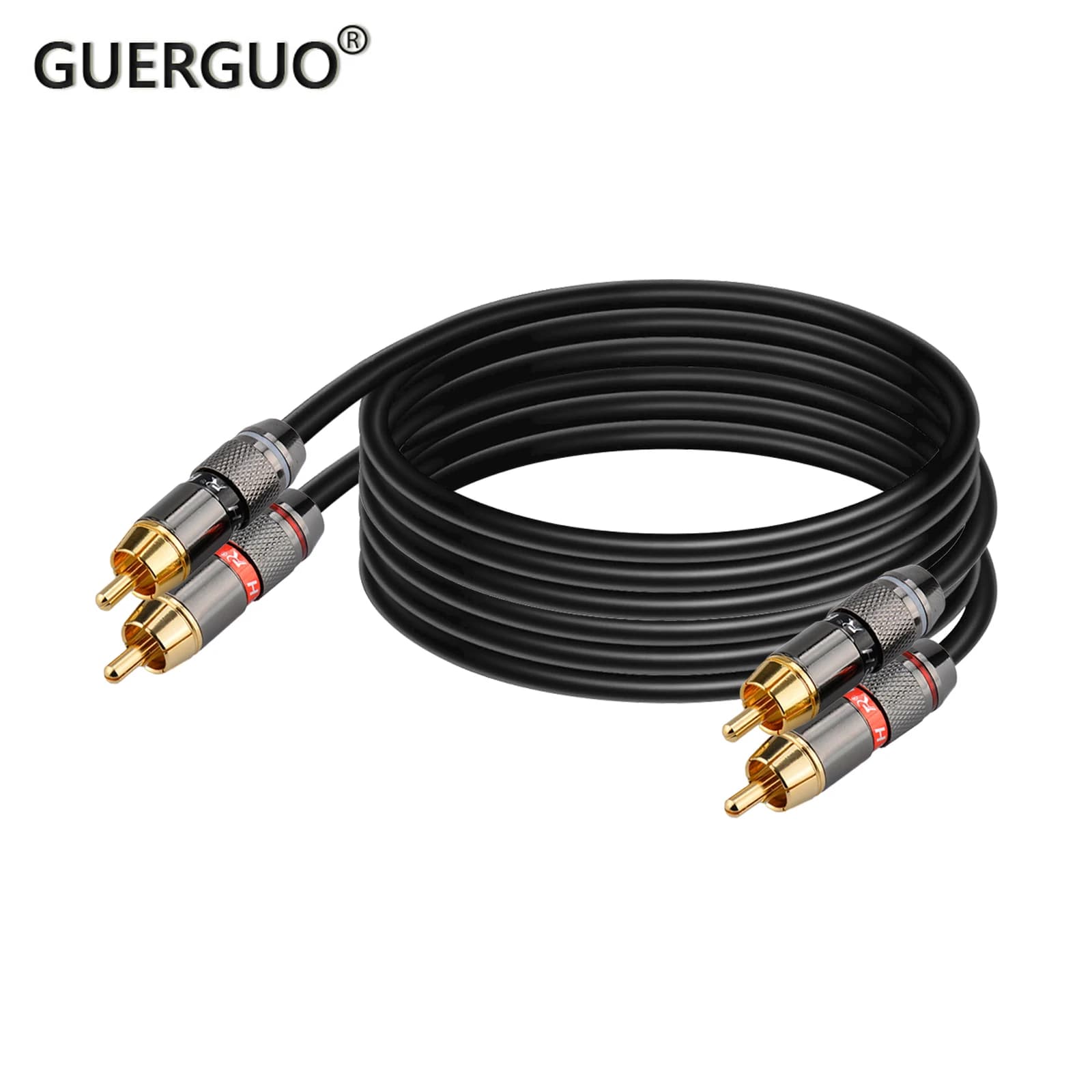 0.3M-15M coppia di cavi Audio RCA da 2 RCA a 2 cavi di interconnessione RCA Stereo maschio a maschio per amplificatore DAC TV Car Audio