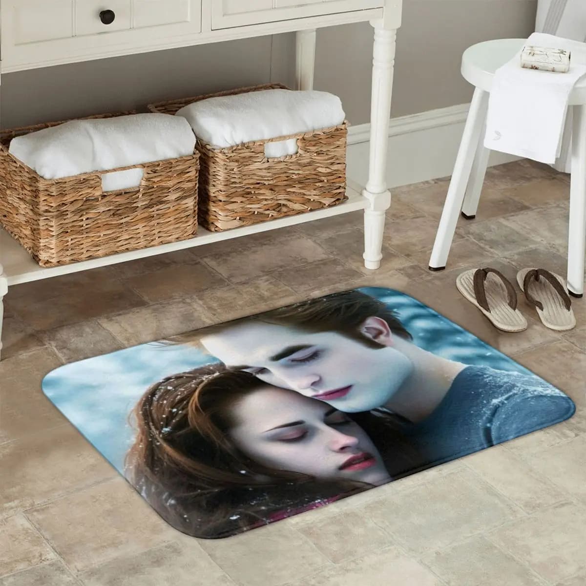 The Twilight Saga Edward Cullen Anti-slip Rug Washable Mat Kitchen Entrance Mat Home Balcony Mat