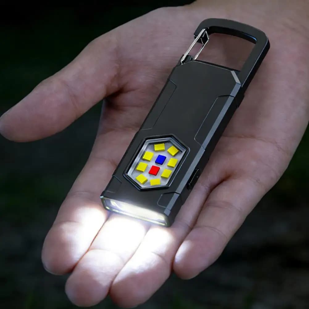 Torcia LED da Esterno, Luce da Lavoro Tattica Portatile, Strumento EDC, Mini Torcia Tascabile, Lanterna da Lavoro Ricaricabile USB