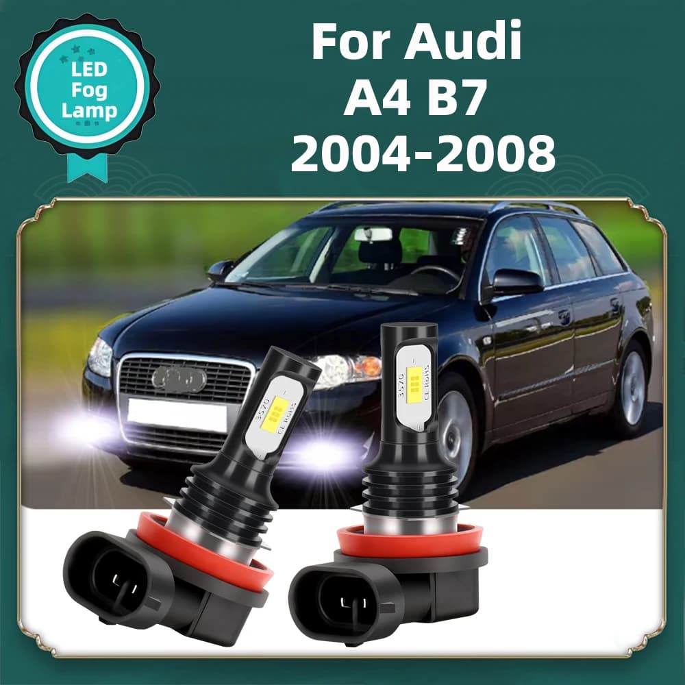 2 pezzi Canbus LED fendinebbia 6000K lampadine per Audi A4 B7 2004 2005 2006 2007 2008 LED fendinebbia anteriori 12V accessori auto