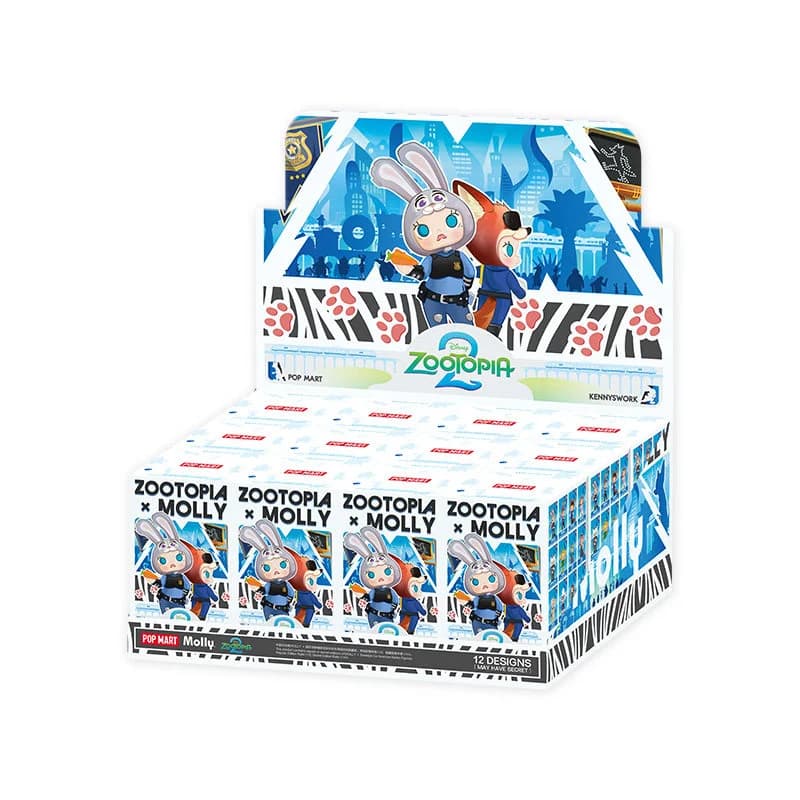 POP MART MOLLY X Zootopia Series Blind Box Originale - Statuetta Anime MOLLY Mystery Box - Merchandising del Film Zootopia - Decorazione Regalo