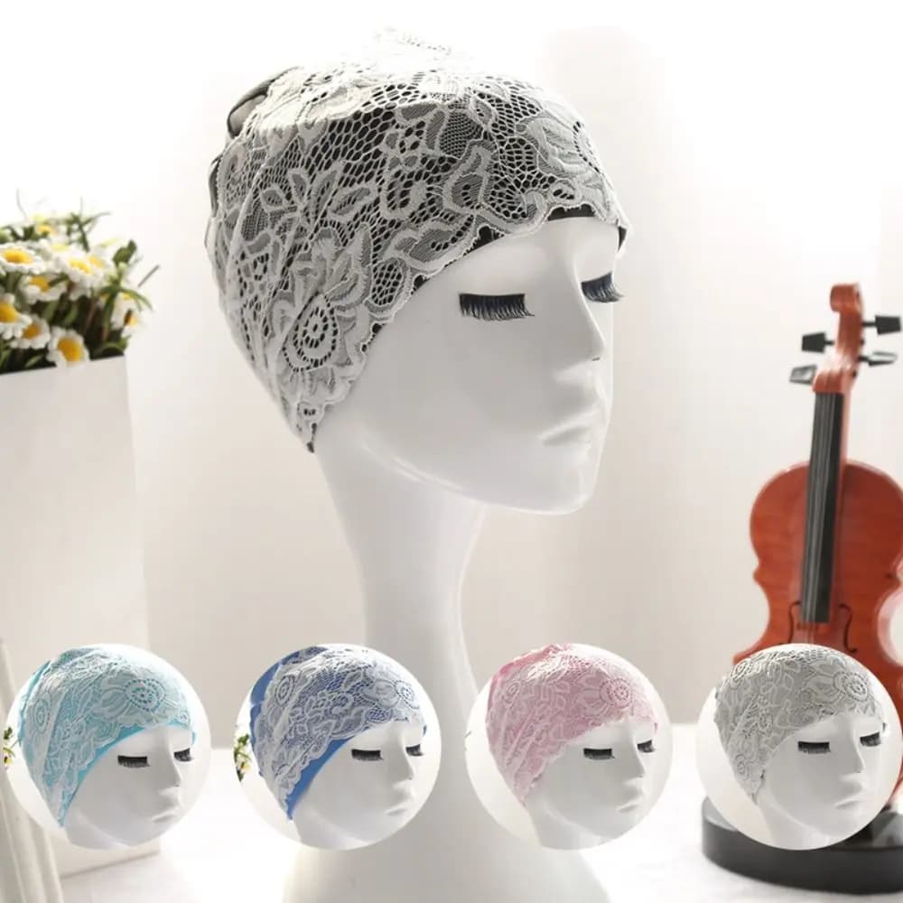 Water Sports Protect Ears Lace Swimming Cap Long Hair Waterproof Women Swim Cap Elastic PU Bathing Cap Summer Beach