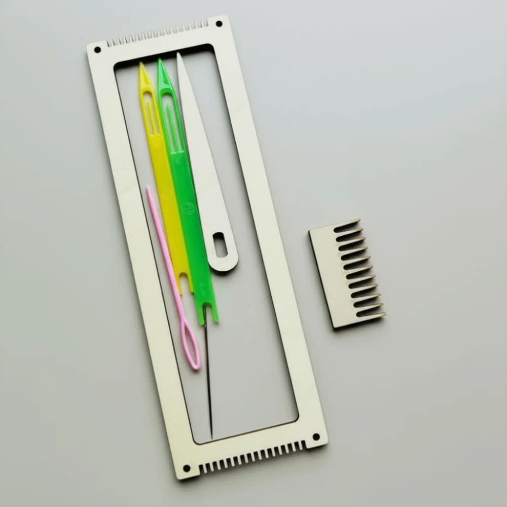 Mini telaio in legno per tessitura, kit fai da te per lavori artigianali, leggero e facile da usare, strumenti per tessitura, per amanti della tessitura