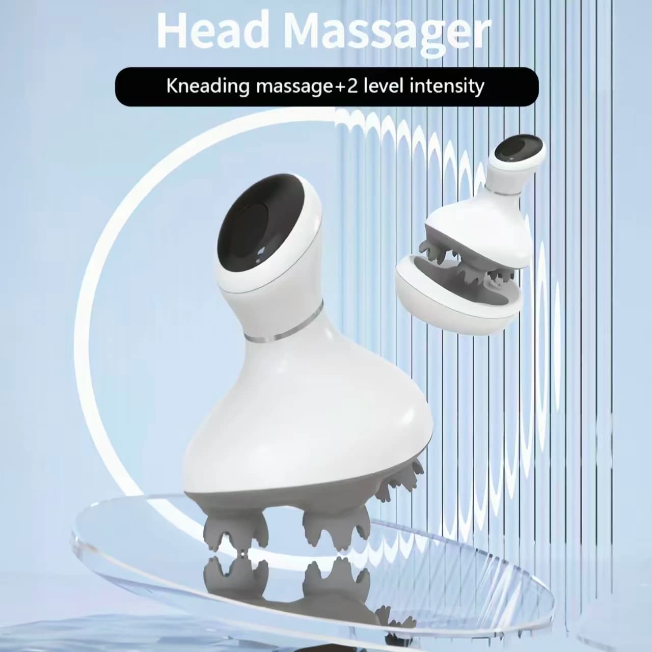 Waterproof Wireless Multifunctional Portable Electric Head Kneading Massager Suitable for Scalp Relaxation Pet Massage