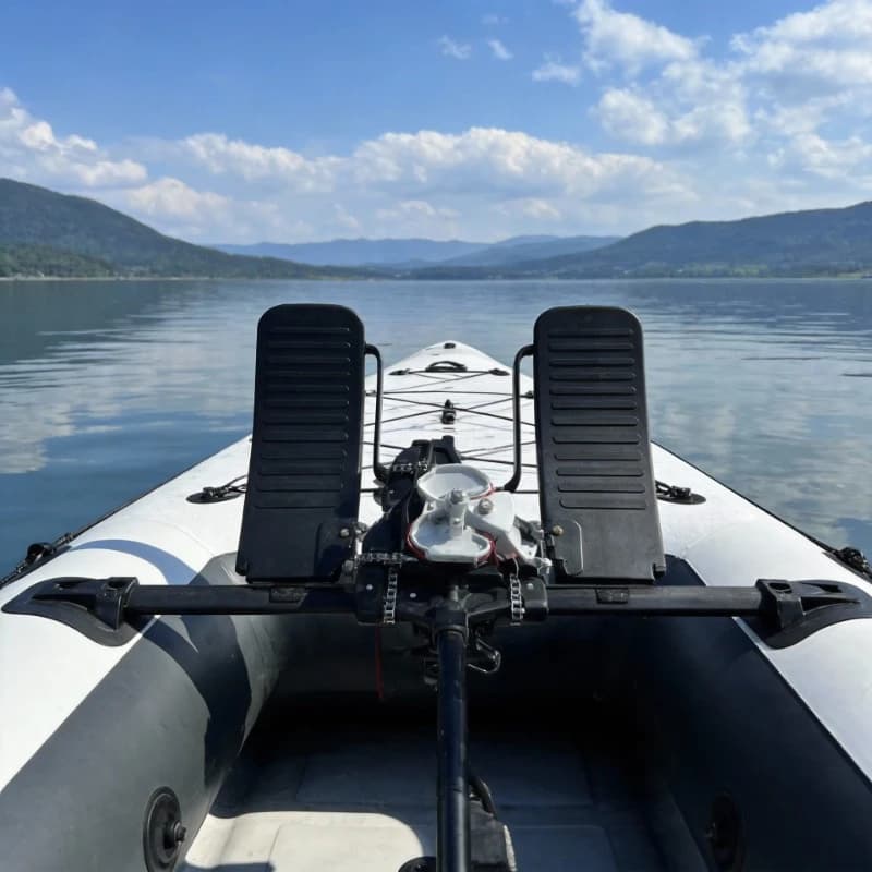 Sistema di Propulsione a Pedali per Kayak SUP con Pinne per Navigazione Senza Mani, Guscio Rigido Gonfiabile