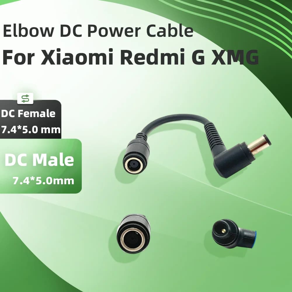 Elbow DC Power Extension Cable For Xiaomi Redmi G XMG Game Laptop Charger Adapter Right Angle DC Laptop Power Supply Cable