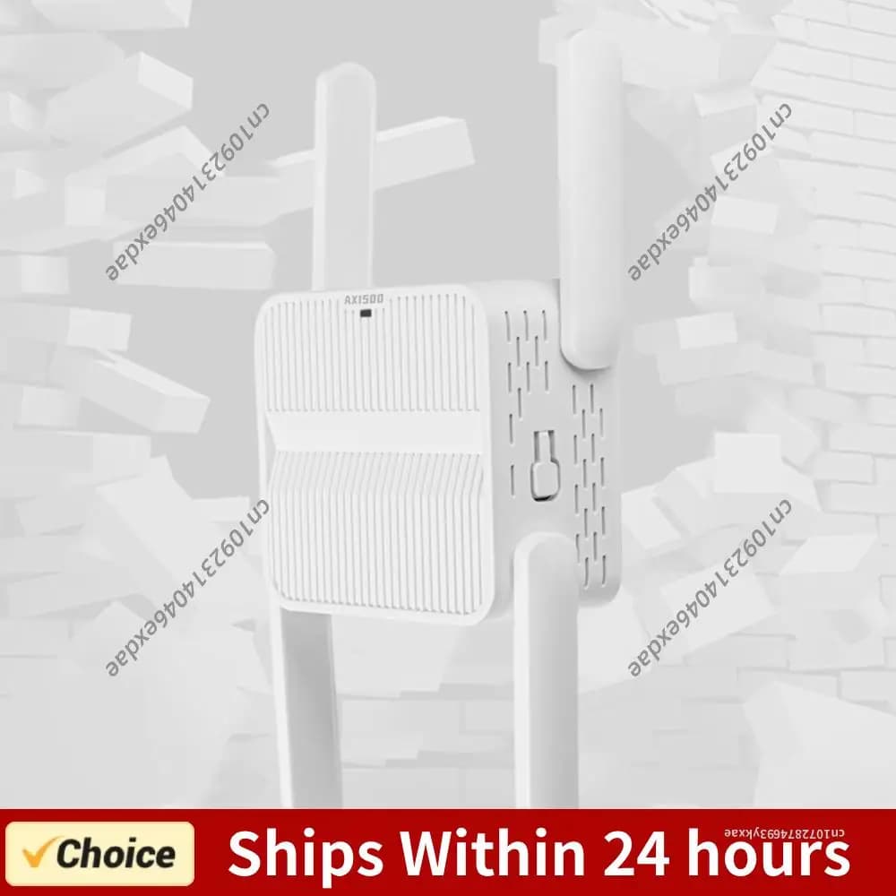 Ripetitore WiFi 6 Extender 1500Mbps, Amplificatore di Segnale WiFi 6 Dual Band 2.4G/5GHz con 4 Antenne da 2dBi a Lungo Raggio