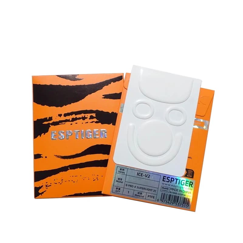 Nuovo Esports Tiger Gaming versione ICE Piedini del mouse Mouse Skate per G Pro X Superlight 2C Mouse White Glides Edge