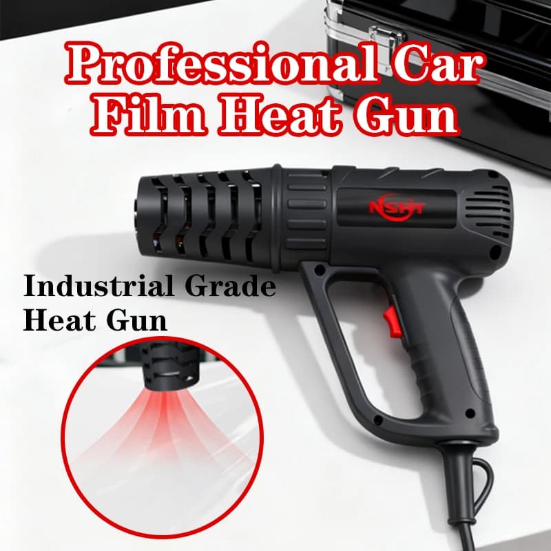 Stepless temperature control heat gun, 2000W industrial model, ideal for car film installation and shrink film processing