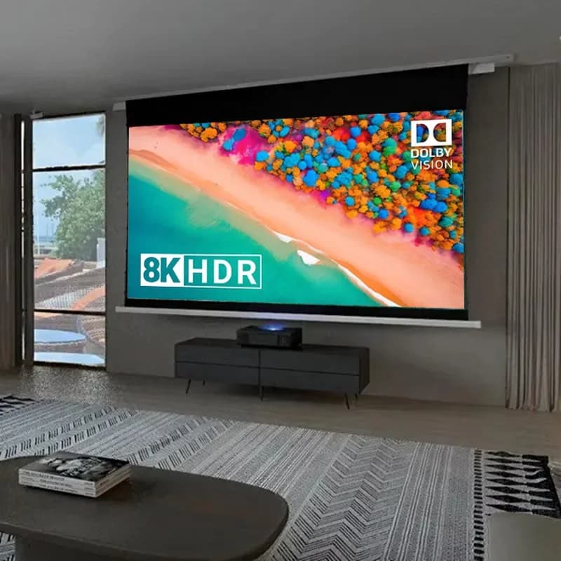 2025 Nuovo schermo per proiettore da incasso a soffitto intelligente T Prism AI Schermo per proiezione da incasso a soffitto aggiornato motorizzato ALR per home theater