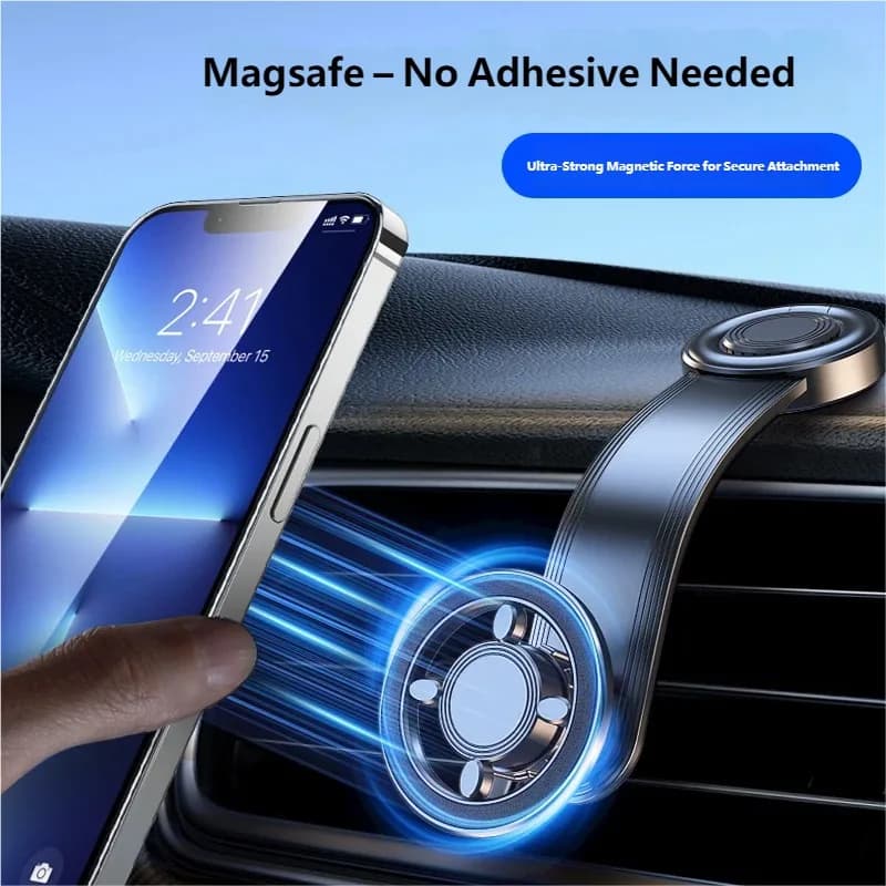 360° Rotating Magnetic Car Phone Holder Car Dashboard Phone Holder Magnetic Mount Universal Phone Stand for All Smartphone