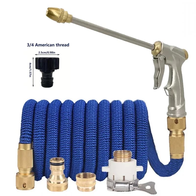 Expandable Magic Hose Pipe High-Pressure Car Wash Hose Adjustable Spray Flexible Home Garden Watering Hose Cleaning Water Gun