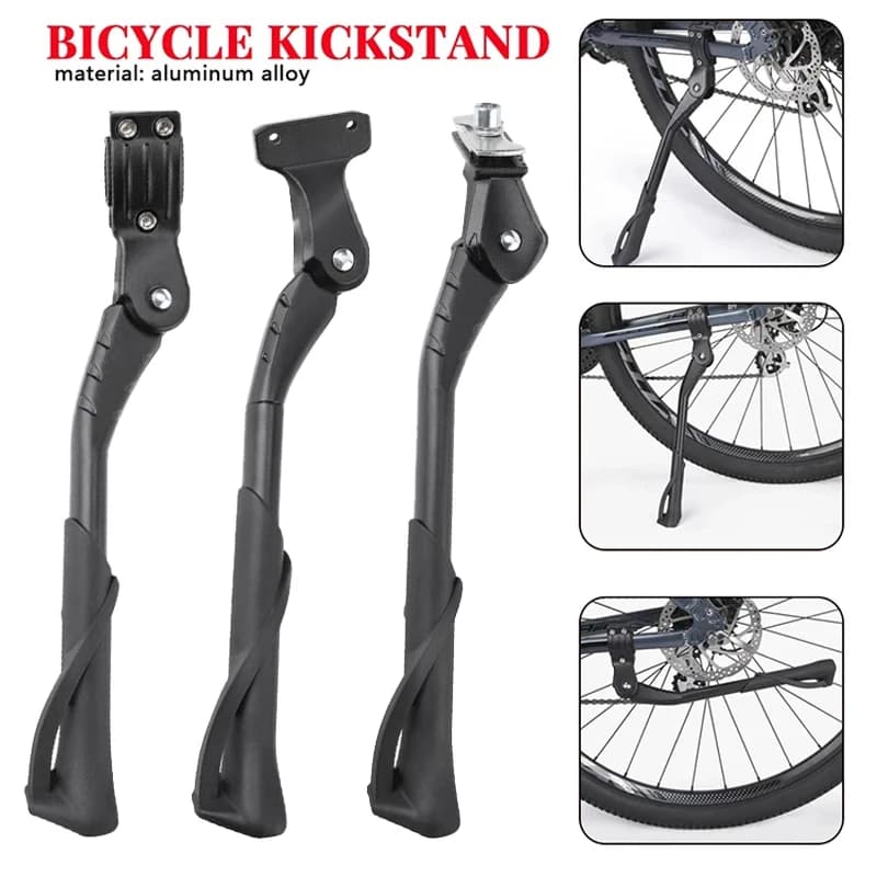 Cavalletto per bicicletta Supporto per portapacchi per bici Supporto per cavalletto laterale regolabile Supporto per piede Supporto per bici Poggiapiedi Ciclismo Nuove parti di ricambio
