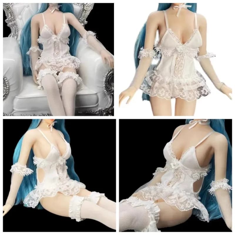 In Magazzino 1/6 Bilancia Loli Abito Da Sposa Tuta di Pizzo Bianco Set di Abbigliamento Modello 12 '' Soldati Femminili Action Figures TBL Corpo della Bambola