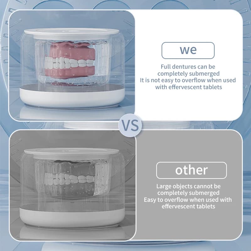 USB Dental Brace Cleaning Machine Sonic Cleaning Device for Denture Oral Care Portable Teeth Whitening Tool