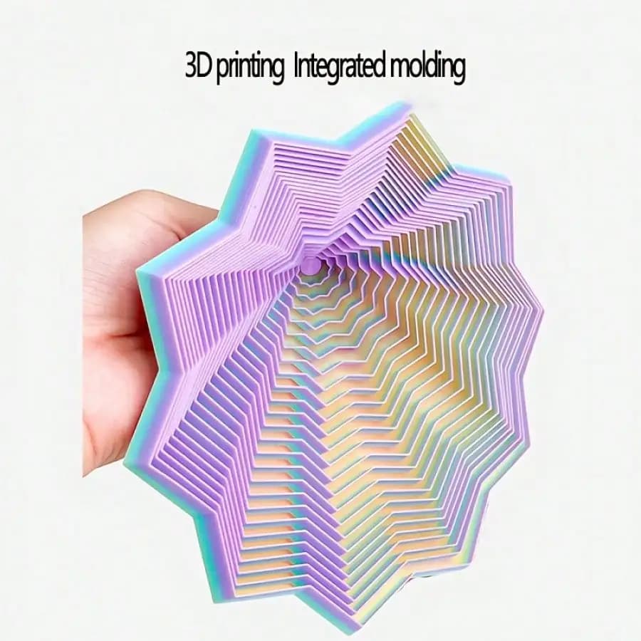Set di spinner sensoriale Fidget Star da 2 pezzi – Design con impugnatura ottagonale stampata in 3D, Costruzione artigianale di precisione, Spinning liscio per alleviare lo stress