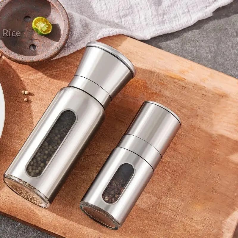 Macinapepe Manuale Regolabile in Acciaio Inossidabile per Sale, Spezie e Condimenti, Ricaricabile per Cucina e Tavola - Offerta Speciale