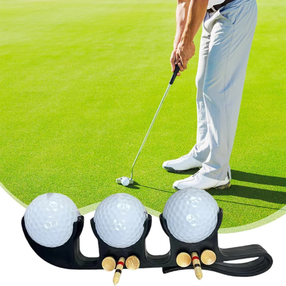 Clip per Palline da Golf con Porta Tee, Morsetto in Plastica per Palline da Golf, Supporto Portatile per Palline da Golf, Accessori da Golf