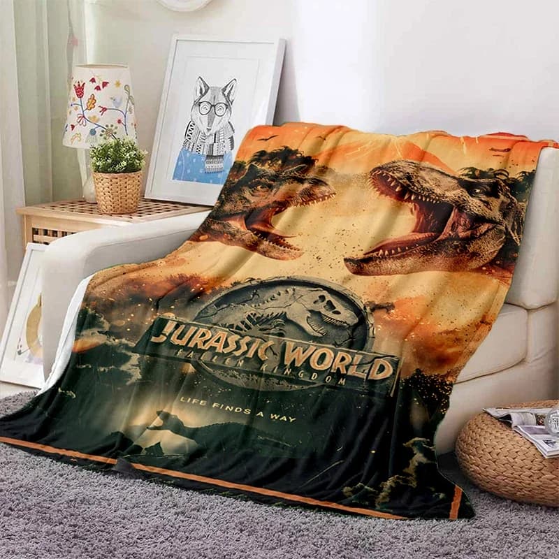 Super Soft Fleece Dinosaur Throw coperte Jurassic Park coperta coperta di flanella per copriletto divano Home Decor, ragazzi regali