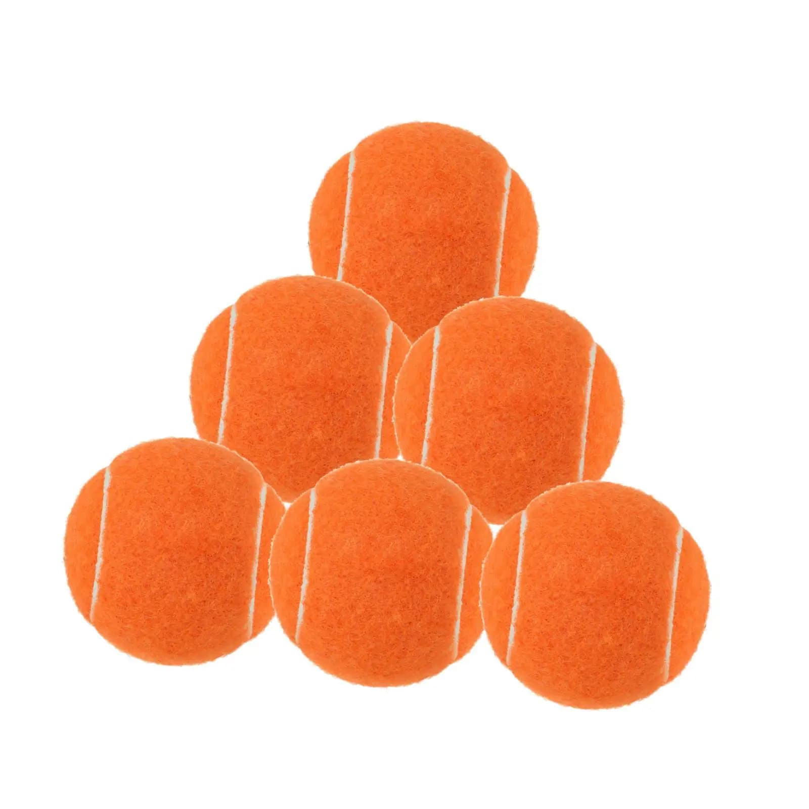 6 palline da tennis con diametro di 2,52 pollici, ideali per l'allenamento dei principianti, per giochi, sport con racchetta, principianti, per giocare all'interno con i cani