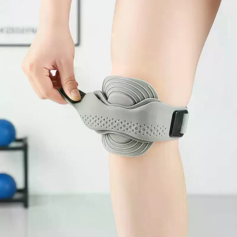 1Pcs Silicone Patellar Tendon Support Strap Adjustable Knee Support Pads For Men Women Sports, Running, Tennis, Jumpers Knee