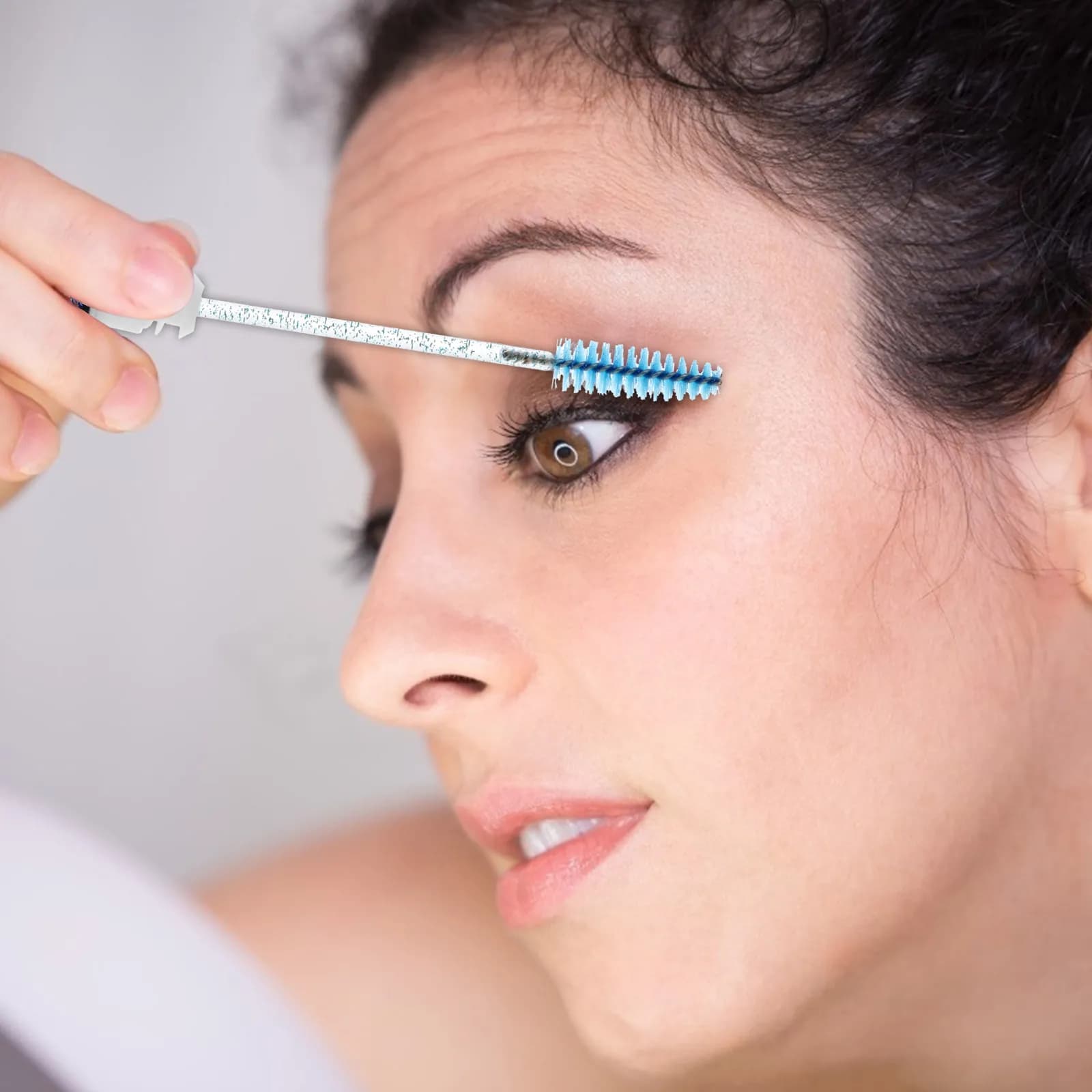 Set di 10 Spazzole Professionali per Ciglia, Pettine per Ciglia con Impugnatura Comoda, Pennello per Trucco Naturale per Mascara, Ciglia e Sopracciglia