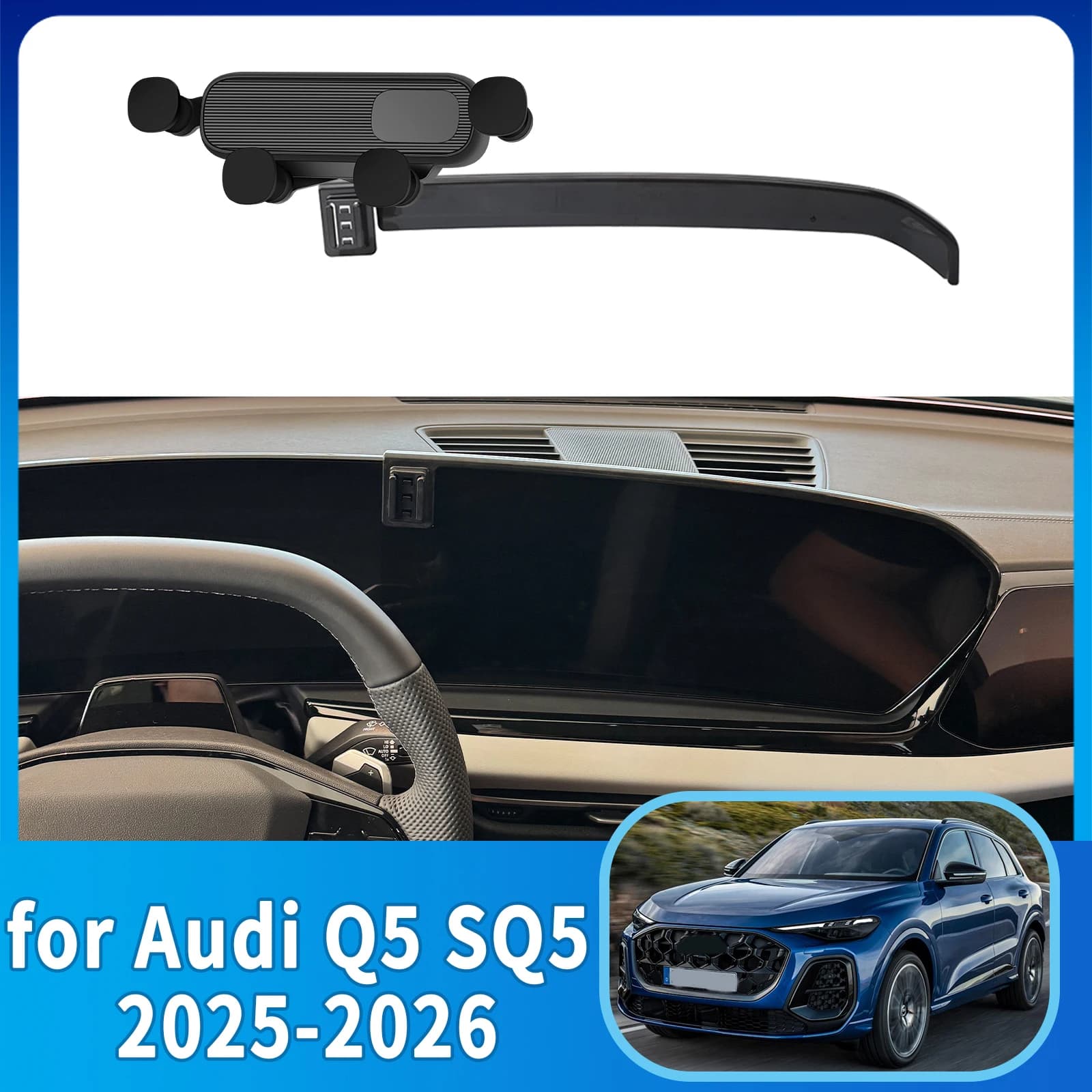 Car mobile phone support for Audi Q5 SQ5 Berlina 2025 2026 Sportback Electric accessories GPS bracket Car navigation support