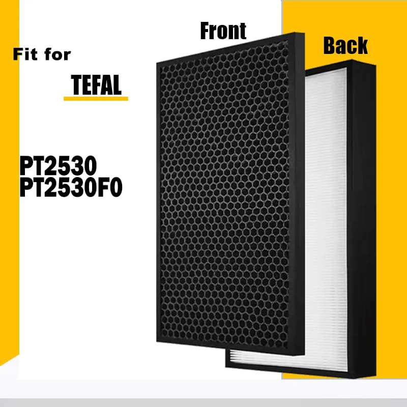 2 in 1 filtro a carbone attivo + Hepa per purificatore di prestazioni TEFAL Pure Air Essential PT2530 PT2530F0