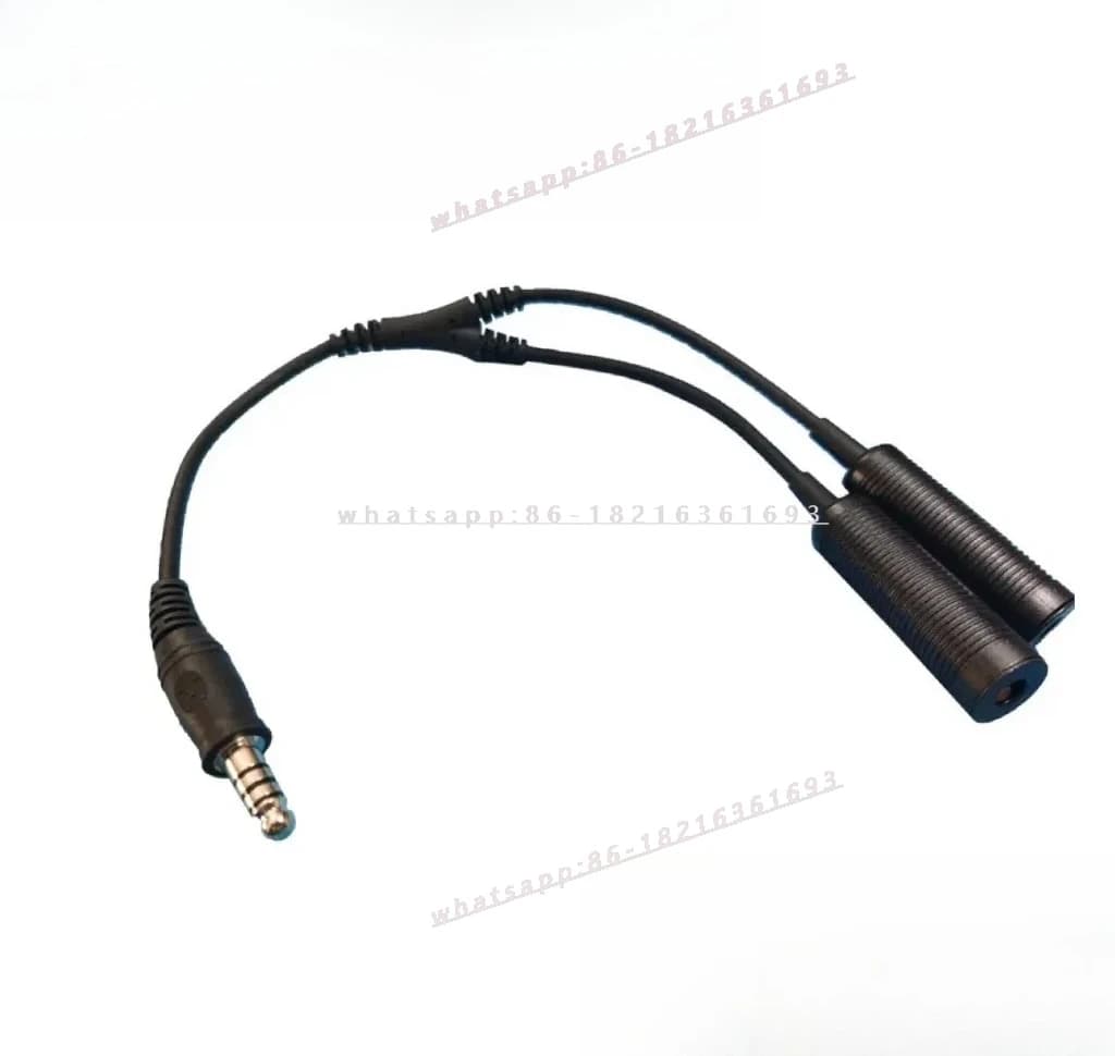 Conversione auricolare a doppio passaggio 71 Cavo sintetico One Open Two Accessori per walkie-talkie non standard standard militari