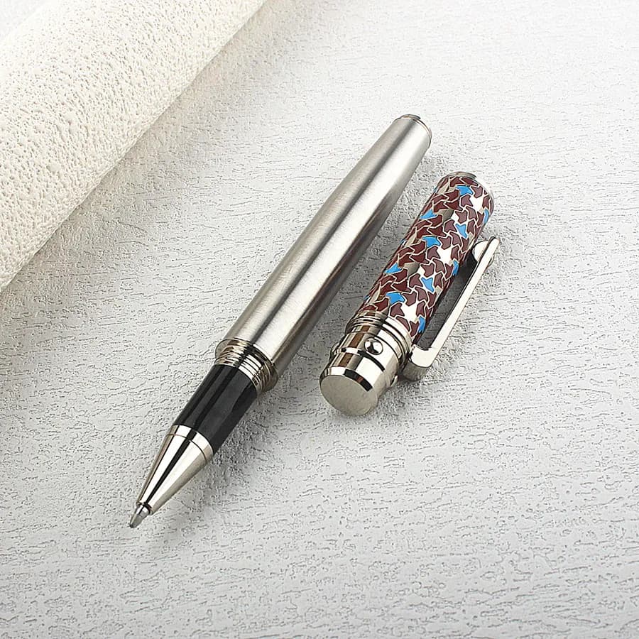 High Quality Metal Ball Pen Vintage Carved Pattern Click Ballpoint Pen Office School Business Writing Gift Pen