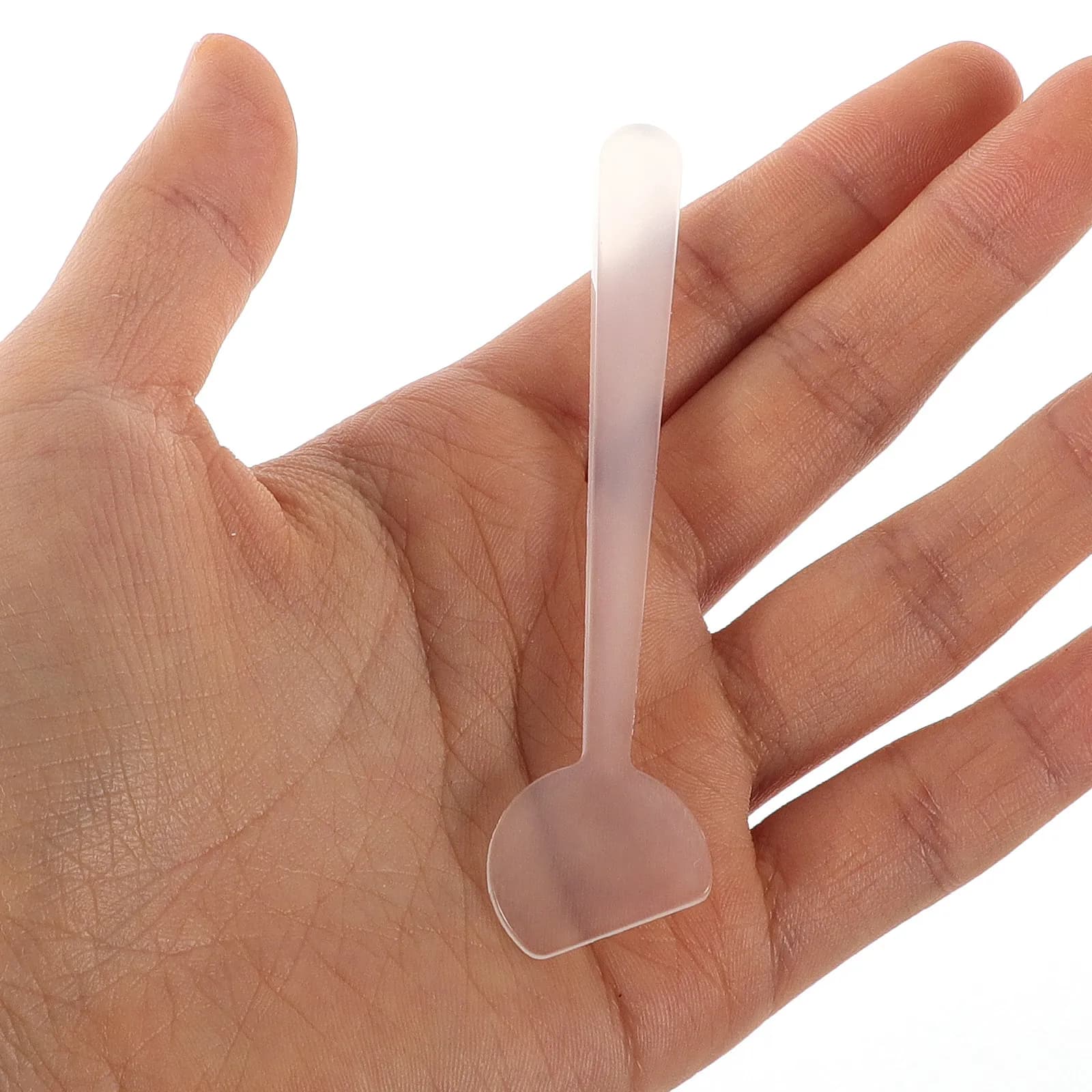 100Pcs Face Cream Spoon Plastic Skincare Spatula for DIY Mask Mixing Lotion Scoop Makeup Tool for Travel Home Use